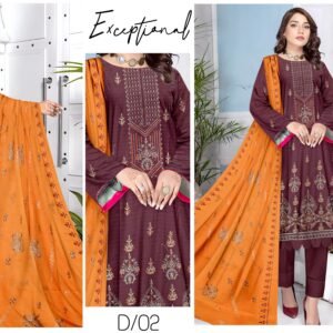 3 PIECE – EMBROIDERED LAWN SUIT